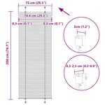 vidaXL Store plissé gris clair 75x200 cm largeur du tissu 74 4 cm