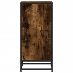 vidaXL Buffet chêne fumé 35 5x35x76 cm bois d'ingénierie et métal