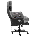 Chaise fauteuil siège de bureau informatique étude de massage similicuir noir 02_0024017