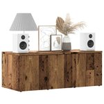 vidaXL Meuble TV vieux bois 80x34x30 cm bois d'ingénierie
