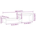 vidaXL Meuble TV Bois ancien 180 x 30 x 43 cm Bois d'ingénierie