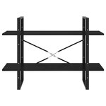 vidaXL Bibliothèque à 2 niveaux Noir 100x30x70 cm Bois de pin massif