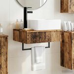 vidaXL Basin de lavage mural Bois ancien 53 x 35 x 39 cm
