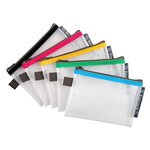Pochette À Fermeture Éclair En Plastique Souple - Couleurs Assorties - X 10 - Exacompta