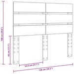 vidaXL Tête de lit Gris béton 135 cm Bois d'ingénierie