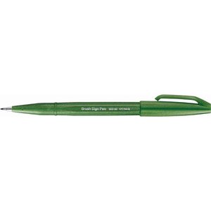 Stylo feutre Brush Sign Pen SES 15  vert olive PENTEL ARTS