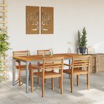 Table de jardin vidaXL 180x90x75 cm en bois d'acacia massif et métal