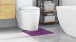 Tapis de bain U en forme de U Pourpre 50x50 cm Polypropylène Antidérapant