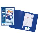 Chemise à 2 rabats personnalisable CARTOCOM polypropylène bleu EXACOMPTA