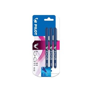 PILOT - Rollers encre liquide V-BALL 05 X3 - Pointe Fine - Encre bleue