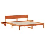 vidaXL Cadre de lit avec tables de chevet avec tête de lit Marron cire