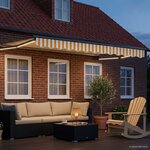 vidaXL Store rétractable manuel avec LEDs 3 5 x 2 5 m