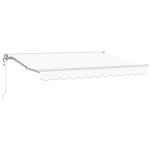 vidaXL Auvent Rétractable Blanc 250x200 cm tissu