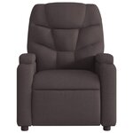 vidaXL Fauteuil inclinable électrique Marron foncé Tissu