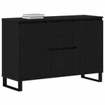vidaXL Buffet Chêne noir 101.5 x 35 x 70 cm Bois d'ingénierie