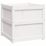 vidaXL Jardinières 2 Pièces blanc bois de pin massif