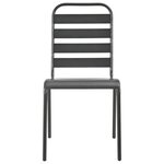 vidaXL Ensemble de chaises de jardin empilables 3 Pièces anthracite
