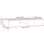 vidaXL Cadre de lit métal sans matelas blanc 90x190 cm