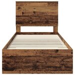 vidaXL Cadre de lit Bois ancien 90 x 200 cm Bois d'ingénierie