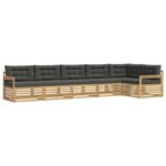 vidaXL Ensemble de canapés d'extérieur 6 pc Blanc et anthracite