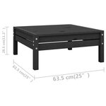 Salon de jardin meuble d'extérieur ensemble de mobilier 10 pièces noir bois de pin massif 02_0015274