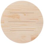 vidaXL Dessus de table rond Ø90x3 cm bois de pin massif