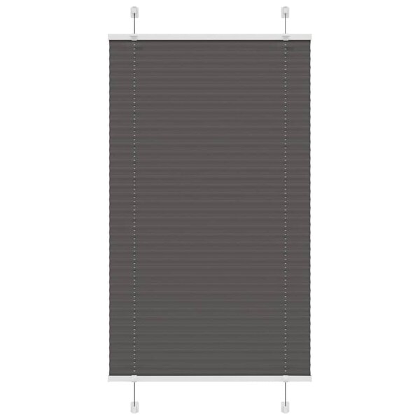 vidaXL Store plissé noir 80x100 cm largeur du tissu 79 4 cm polyester
