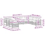 vidaXL Ensemble de canapés d'extérieur 9 pc Naturel et Anthracite