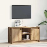 vidaXL Meuble TV Marron 100 x 34 x 50 cm Bois d'ingénierie