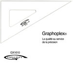 Equerre 60° 3 bords anti-taches 26 cm