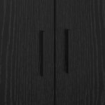 vidaXL Cadre de lit de rangement Chêne Noir 80x200 cm