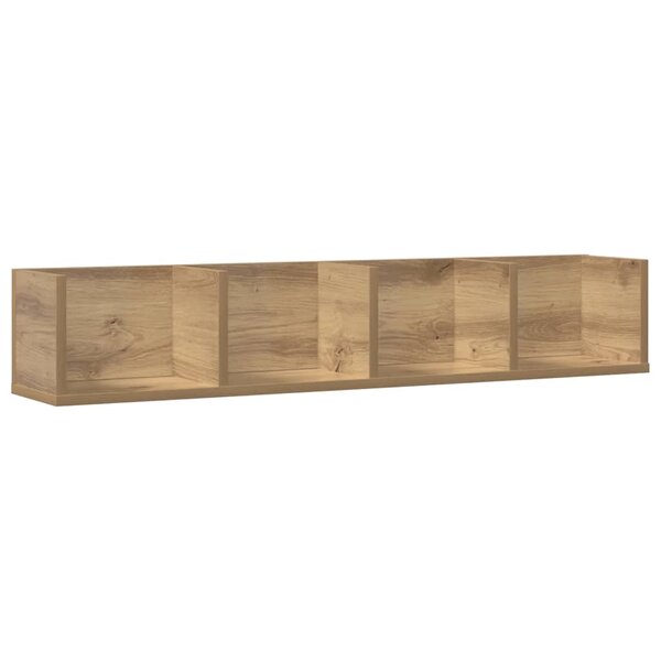 vidaXL Étagère murale à CD chêne artisanal 100x18x18cm bois ingénierie