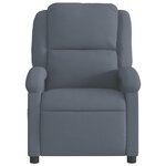 vidaXL Fauteuil inclinable électrique Gris foncé Velours