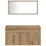 vidaXL Ensemble de meubles salle de bain 4 Pièces bois d'ingénierie