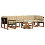 vidaXL Ensemble de canapés d'extérieur 8 Pièces Naturel et Beige