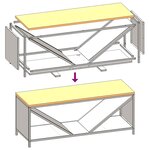 vidaXL Étagère à bois de chauffage avec plateau en bois anthracite