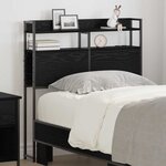 vidaXL Tête de lit avec étagère Chêne noir 100 cm Bois d'ingénierie