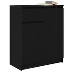 vidaXL Buffet avec tiroir chêne noir 71x35x84 cm bois d'ingénierie