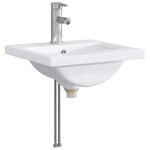 vidaXL Lavabo de salle de bains Chrome 42 x 40 x 16 5 cm métal
