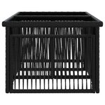 vidaXL Table de jardin relevable Noir 100 x 55 x 37 cm