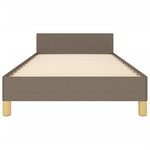 vidaXL Cadre de lit sans matelas taupe 90x200 cm tissu
