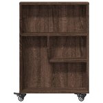 vidaXL Chariot de rangement étroit chêne marron bois d'ingénierie