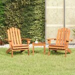 vidaXL Ensemble de salon de jardin Adirondack 3 Pièces bois acacia solide