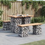 vidaXL Banc de jardin design de gabion 100x70x72 cm bois massif de pin