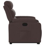 vidaXL Fauteuil inclinable marron foncé tissu
