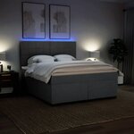 vidaXL Sommier à lattes de lit avec matelas Gris foncé 180x200cm Tissu