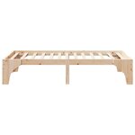 vidaXL Cadre de lit surélevé Marron 90 x 200 cm Bois massif en pin