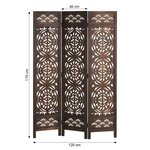 Paravent Marron Design 3 panneaux