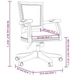 Chaise fauteuil siège pivotante de bureau informatique étude foncé tissu gris 02_0024127