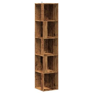 vidaXL Armoire d'angle vieux bois 33x33x165 cm bois d'ingénierie